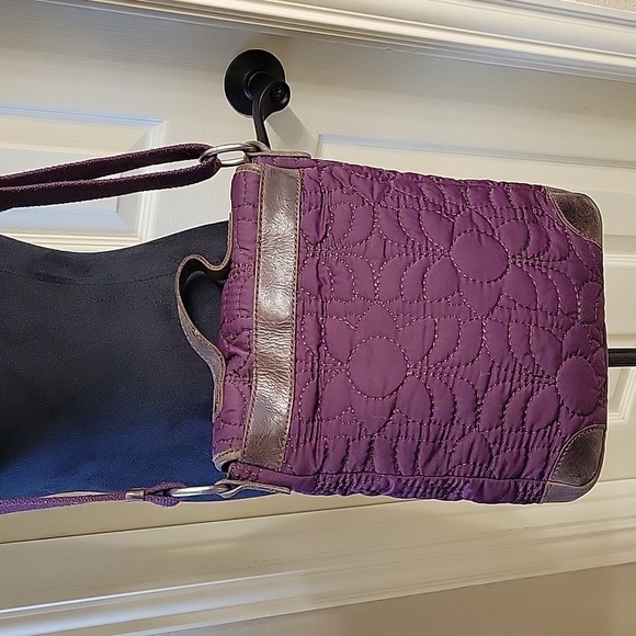 Fossil Quilted Purple and Brown Crossbody Bag - Picture 4 of 16